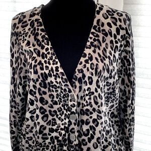 Lane Bryant Animal Print Cardigan Size 16